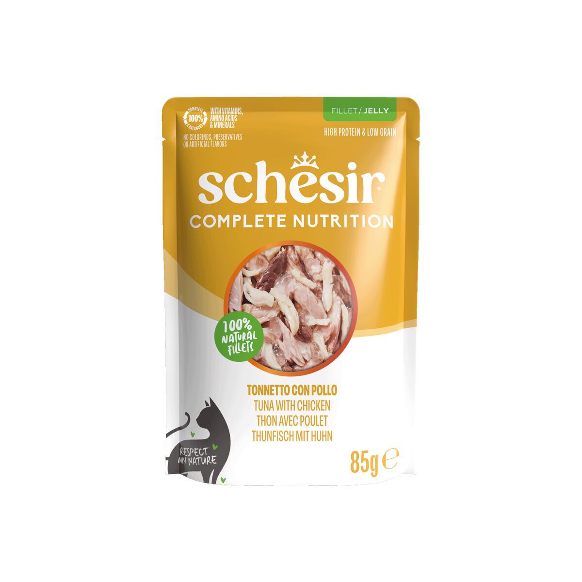 Schesir C&amp;B Tuna with Chicken in Jelly Pouch 85 g